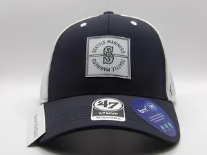 '47 MLB Seattle Mariners Navy MVP Adjustable Strapback Hat - Picture 1 of 6