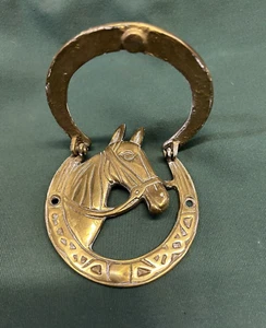 Vintage Brass Horse Head Door Knocker - Picture 1 of 4
