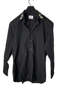 Brioni button down shirt floral flower rose black men's size small - Picture 1 of 5