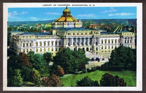 Postkarte Library of Congress Washington DC US Hauptstadt Sammlerstück Vintage - Bild 1 von 2