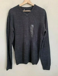 Weatherproof Mens Sweater Gray Pullover V-Neck Long Sleeve Acrylic Size M NEW - Picture 1 of 7