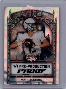 Matt Zollers 2024 Leaf Football 1/1 Pre Production Proof - Picture 1 of 1