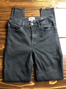 William Rast Jeans Women's Size 27, Black, Denim, Sculpted High Rise, Distressed - Picture 1 of 9