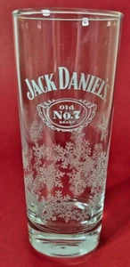 Jack Daniels Old No. 7 Christmas Snowflake 12 oz. Etched 6" Highball Glass, EUC - Picture 1 of 3