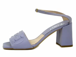 Sandali Donna in Pelle Glicine Lilla 37 Tacco Alto 7,5 cm Made in Italy - Foto 1 di 5