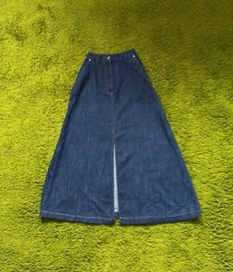 S/S 2023 Max Mara iBlues oldmoney style denim maxi skirt navy size US 8 - Picture 1 of 12