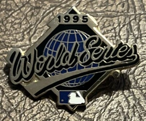 1995 WORLD SERIES pin ATLANTA BRAVES Cleveland Indians 1.25" by 1" - Picture 1 of 1