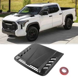 For Toyota Tundra Carbon Air Flow Intake Bonnet Scoop Hood Base Cover Vent Guard - Picture 1 of 13