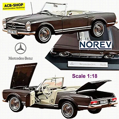 Mercedes-Benz 230 Sl W 113 Pagode 1963-67 Bronze Brown Metallic 1:18 Norev - Image 1 of 4