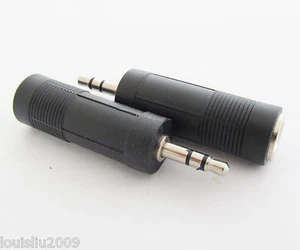 1pc Stereo 3.5mm male to Stereo 6.3mm female Audio Converter MIC Adapter - Picture 1 of 3