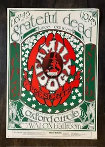 ORIGINAL FD033 FAMILY DOG GRATEFUL DEAD Oxford Circle STANLEY MOUSE Alton Kelley - Picture 1 of 3