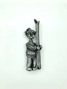 Michael Ricker Zinn Sammelfigur - Junge mit Skifahren Skifahren - Bild 1 von 4