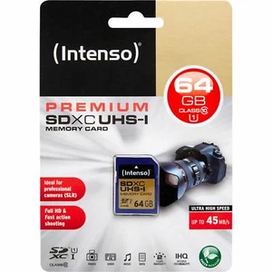 SDXC-Card INTENSO, Speicherkarte, Premium, 64GB, Class 10, U1, UHS-I - Bild 1 von 1