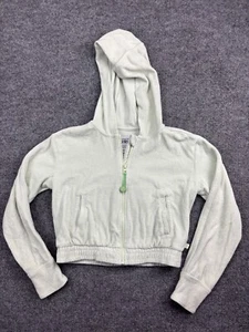 Athleta Girl Surf And Sand Full Zip Jacket Girls M 8-10 Light Green Terry Hoodie - Picture 1 of 9