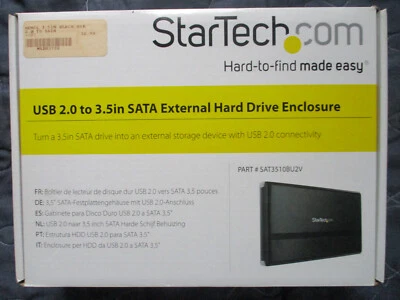 StarTech USB 2.0 to 3.5" SATA External Hard Drive Enclosure SAT3510BU2V - Image 1 of 4