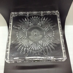 Shannon Godinger Lead Crystal 10 Inch Square Pedestal Cake Stand Dessert Display - Picture 1 of 6