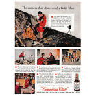 1947 Canadian Club: The Camera That Discovered a Gold Mine Vintage Print Ad