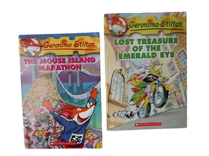 Geronimo Stilton Chapter Books Lot The Mouse Marathon Island / Lost Treasure - Imagen 1 de 3