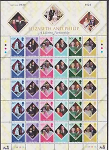Isle of Man 2007 Mint MNH Full Sheet Queen Elizabeth & Prince Philip Partnership - Picture 1 of 1