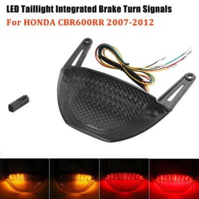 For Honda CBR600RR 07-12 LED Rear Tail Light Brake Turn Signals Integrated Smoke - Imagem 1 de 4