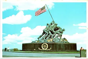 Cartolina Statua Iwo Jima Memoriale Seconda Guerra Mondiale Corpo dei Marines degli Stati Uniti - Foto 1 di 4