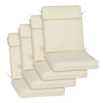 4Pcs Outdoor Patio Deck Cartridge High Back Dining Chair Cushions Seat - Image 1 of 2
