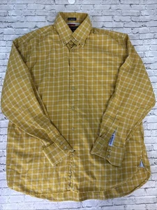 Camisa Tommy Hilfiger De Colección Para Hombres Grande Amarilla Franela A Cuadros Camisa Abotonada - Imagen 1 de 9