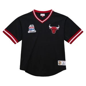 Chicago Bulls Mitchell & Ness Men’s Black Fashion V-Neck Jersey - Picture 1 of 9