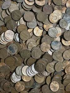 Rollo de 50 monedas de cobre Lincoln de 1959 a 1982 fechas mixtas lote circulado - Imagen 1 de 1