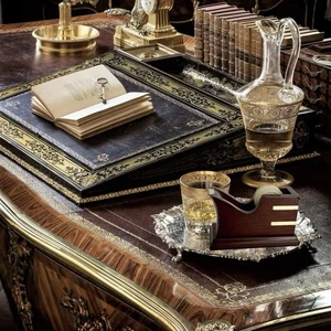 Vintage Bombay Company Mahagoni Holz Klebebandspender Executive Schreibtisch Zubehör - Bild 1 von 4