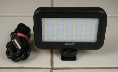 MOVO Model LED30 LED Video Light Rechargeable With USB Charge Cable Tested FR/SH - Image 1 of 4