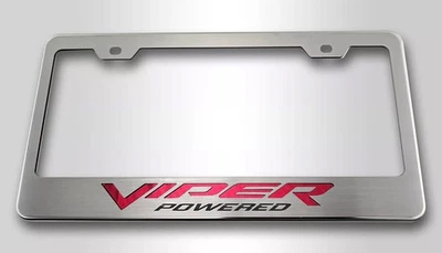 Рама номерного знака из красного углеродного волокна «Viper Powered» [полированная] - Изображение 1 из 2