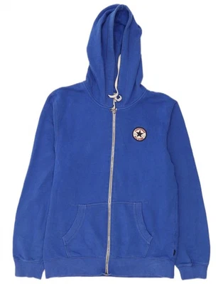 Pull à capuche zippé femme CONVERSE UK 18 XL bleu coton LQ27 - Photo 1/3