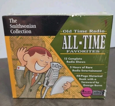 OLD TIME RADIO ALL-TIME FAVORITES 4 CASSETTE SMITHSONIAN COLLECTION NEW SEALED - Image 1 of 4