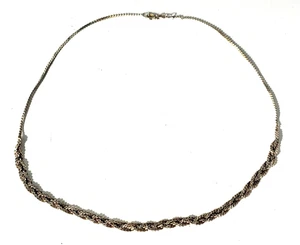Lote Collar Cadena Serpentina Trenzada Plata Esterlina ITALIA 16.5" 7/23 - Imagen 1 de 5