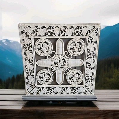 Arte de pared de metal y hierro fundido artesanal vintage de 19" para decoración de pared interior ~ exterior Foto 1 de 4