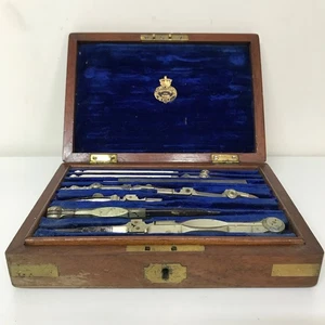 Troughton & Simms antikes Zeichnerset Messing gebundenes Gehäuse Vintage Technik - Bild 1 von 16