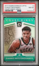 2017-18 Panini Donruss Optic Court Kings Green 3 Giannis Antetokounmpo #'d 1/5