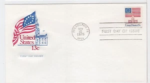 TurtlesTradingPost- Flag Independence Hall-1975 FDC #1622- House of Farnam - Picture 1 of 1