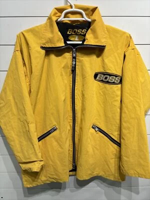Chaqueta de Lluvia Vintage BOSS JEANS Amarilla Hip Hop Rap Streetwear De Colección Y2K Años 90 Foto 1 de 4
