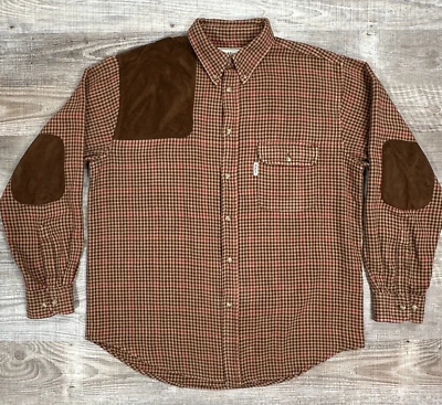 Camisa McAlister Countrysport de colección para hombre grande con botones gamuza parche en el codo Foto 1 de 4