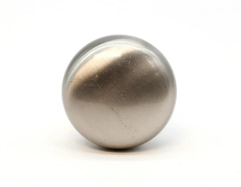 Modern 1.25 in. Brushed Steel Coated Brass Round Cabinet Knobs Cover