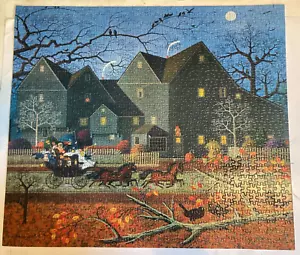 HELLRAISERS ON HALLOWEEN NIGHT 1000 pc puzzle CHARLES WYSOCKI Complete - Picture 1 of 4