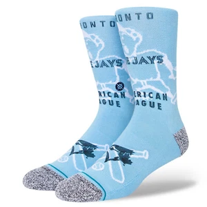 Toronto Blue Jays "Hey Batter" Stance MLB Baseball Socks Large Men's 9-13 - Picture 1 of 3