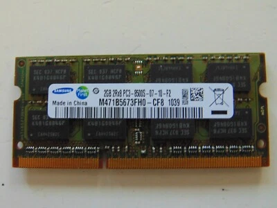 Samsung 2GB 2Rx8 PC3-8500S Laptop Ram M471B5673FH0-CF8 - Tested Works Great! - Image 1 of 4