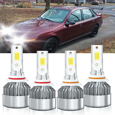 For Saturn LW1 2000-2000 4pcs LED Headlight Bulbs 9005 9006 High Low Beam Kit - Изображение 1 из 4