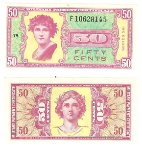 Series 541 50 Cents Military Payment Certificate Replacement Note 1958-61 Era - Picture 1 of 1