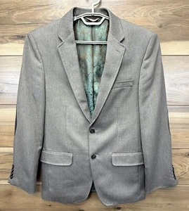 Haggar Blazer Jacket Men's 38 Gray Lined Long Sleeve Single Breasted Notch Lapel - Picture 1 of 15
