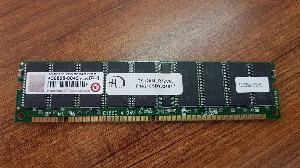 TRANSCEND TS128MLR72V6L 1GB PC133 REG SDRAM DIMM - Image 1 of 1