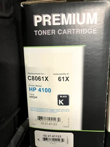 1 neue HP C8061X kompatible schwarze Tonerkassette mit hohem Volumen versiegelt 61x - Bild 1 von 2